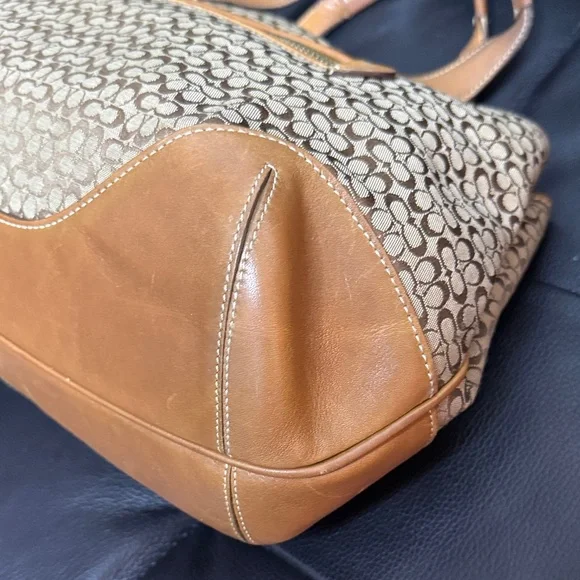 Coach Tan and Camel Brown Leather Handbag - Picture 5 of 15